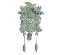 Horloge coucou silencieuse avec carillon horaire, horloge murale rétro pour décoration d'intérieur, réveil adapté aux enfants (T52 vert)