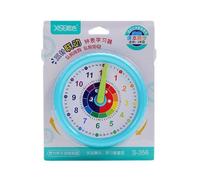 Horloge d'apprentissage avec aiguilles mobiles pour enfants à partir de 3 ans - Apprendre à lire l'heure - Aide à enseigner les mathématiques