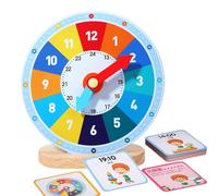 Horloge d'apprentissage en Bois pour, Horloge Jouet pour apprenant - Horloge de Pratique du Temps d’enseignement | Kit d'horloge pédagogique, horloges de Pratique pour l'apprentissage des, Jouet d'a
