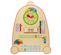 Horloge d'apprentissage Howa avec calendrier, saisons et météo en bois pour enfants 7500