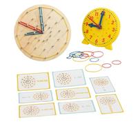 Horloge d'Apprentissage pour - Jeu Éducatif De Mathématiques Puzzle Pratique - Jouets D'apprentissage De L'heure Pour Maternelle,Pour Maison, École arçons Et Filles, Voyage, Étude, Éducation