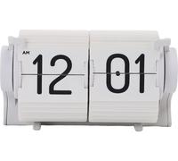 Horloge de bureau à bascule USB Réveil mécanique à bascule automatique avec fonction de rappel pour le salon et le bureau Blanc