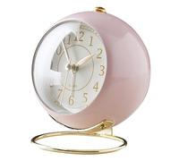 Horloge de bureau à piles, réveil à piles, super silencieux, sans tic-tac, petite horloge avec veilleuse, table de chevet rétro, horloge analogique vintage esthétique