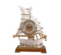 Horloge de Bureau Créativité Horloge de Table Ornement Home Nostalgic Plastic Table Table Clock Mantel Silent Mantel avec Sweep Second Movement 15,7 Pouces
