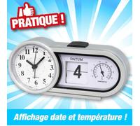 Horloge de bureau 'Date+Température'