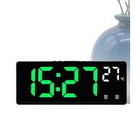 Horloge de bureau décorative - Horloge de table compacte | 17,4 x 6,8 x 2,3 cm, horloges numériques pour affichage de chevet, appareil électronique robuste, horloge de chambre à coucher, alarme pour
