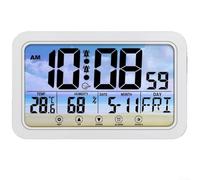 Horloge de bureau électrique multifonction à grand écran pour garder une trace du temps avec fonction d'alarme pour ne jamais manquer un rendez-vous (blanc C)