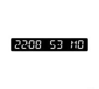 Horloge de bureau LED multifonction avec affichage de l'heure, des heures, des minutes, des secondes et de la date pour cuisine, bureau, chambre à coucher, niveaux de luminosité réglables, bleu (D)