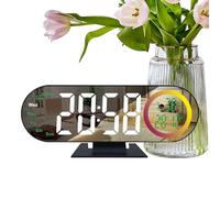 Horloge de bureau numérique - Affichage miroir LED avec date et heure | Chambre moderne et horloge de bureau | pour la maison Nightstand Workplace Travel Dorm Cuisine Comptoir Étude Hôtel Utilisation