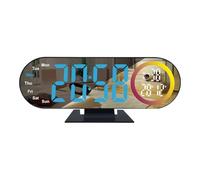 Horloge de bureau numérique - Horloge avec date et miroir LED ABS | Relloj chambre avec luminosité douce, réveils pratiques à utiliser pour la maison, table de chevet, lieu de travail, chambre D