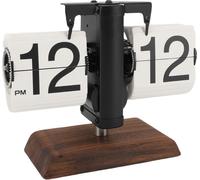 Horloge de bureau rétro Vintage Mécanique Auto Flip Table Decor 12h pour Maison Salon Salle d'étude Bureau Ecole Page blanche Cadre noir