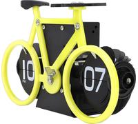 Horloge de bureau vintage en forme de vélo Rétro mécanique à piles Horloge de table pour le bureau et la maison Jaune