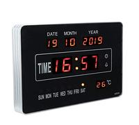 Horloge de calendrier numérique, horloge de calendrier électronique multifonction, horloge murale numérique affichage de température de temps multifonctionnel décoration de bureau de chambre à coucher