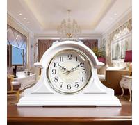 Horloge de cheminée à quartz silencieuse - Horloge décorative sans tic-tac pour salon et chambre à coucher - Design élégant parfait pour la décoration de la maison et les pièces d'accentuation