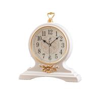 Horloge de cheminée avec mouvement silencieux - Élégante décoration vintage pour cheminée, bureau, étagère - Lentille en verre HD pour une heure moderne et silencieuse