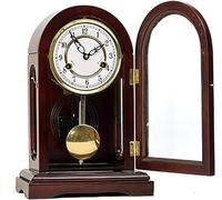 Horloge de cheminée en bois avec carillons Westminster - Horloge de table mécanique pour salon, bureau, décoration d'intérieur