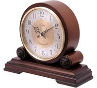 Horloge de cheminée en bois massif avec carillon Westminster - Horloge décorative à piles pour décoration de salon élégante