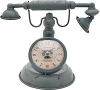 Horloge de cheminée en métal Hometime - Téléphone à l'ancienne WD2048 (Taille unique) (Vert)