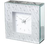 Horloge de cheminée Hestia en verre miroir goutte de pluie WD781 (Taille unique) (Argent)