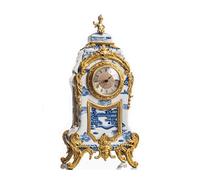Horloge de cheminée mécanique en laiton avec mouvement silencieux - Décoration d'intérieur vintage antique pour salon ou chambre à coucher