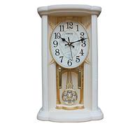 Horloge de cheminée - Pendule rustique vintage pour salon, cuisine, bureau avec pendule oscillant