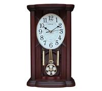 Horloge de cheminée - Pendule rustique vintage pour salon, cuisine, bureau avec pendule oscillant