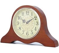 Horloge de cheminée silencieuse décorative en Bois, Design en Bois pour Salon, cheminée, Bureau, Cuisine