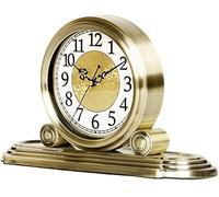 Horloge de cheminée vintage européenne rétro à quartz - Décoration silencieuse de qualité pour salon, studio et cuisine