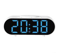 Horloge de chevet efficace avec chargeur sans fil intégré et fonction d'alarme facile à utiliser (bleu)
