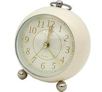 Horloge de chevet silencieuse à piles - Réveil analogique pour chambre à coucher - Réveil rétro simple et vintage - Avec lumière - Grand écran pour