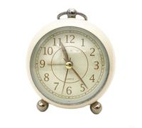 Horloge de chevet silencieuse, rond, vintage et élégant, réveil rétro pour chambre à coucher, réveil rétro, sans tic-tac, horloge de bureau simple, veilleuse pour chambre à coucher, décoration de