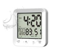 Horloge de Douche avec Minuterie - Affichage de Température LCD Montage Murale Compte à Rebours | Minuteur de Douche pour Salle de Bain et Horloge de Cuisine,pour Spa Exercice Cuisine Réunions Devoirs