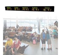 Horloge de fuseau horaire mondial, horloge numérique murale avec télécommande, distance visuelle de 20 m, plusieurs fuseaux horaires pour entreprises, hôtels, aéroports