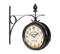 Horloge de gare double face murale rétro décorative vintage analogique