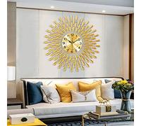 Horloge de Grande Taille 3D récemment 3D Crystal Soleil Modern Style Horloges silencieuses pour Le Salon Office Décoration Horloge Murale numérique