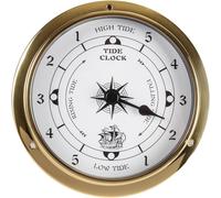 Horloge de marée en laiton de 11,4 cm pour les marées hautes et basses de la côte Est, horloge nautique murale pour station météo, pêche