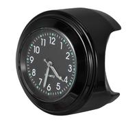 Horloge de Moto à Quartz avec Thermomètre de Guidon en Aluminium Noir | Montage sur Guidon, Construction Anti-poussière, Suivi de Température Ambiante pour Déplacements Urbains et Longs