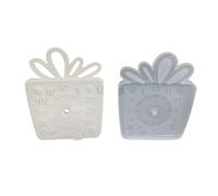Horloge de Noël Gngerman en silicone pour résine époxy, gypse, décoration au chocolat, fondant pour la cuisson de moules de Noël