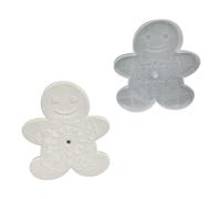 Horloge de Noël Gngerman en silicone pour résine époxy, gypse, décoration au chocolat, fondant pour la cuisson de moules de Noël