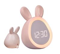 Horloge de nuit pour - Réveil pour Horloge de chevet de dessin animé avec design lapin Horloges numériques pour charge USB, réveil numérique, veilleuse pour , adultes, veilleuse