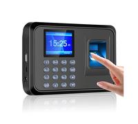 Horloge de Pointage, Dispositif biométrique de reconnaissance mot passe par empreinte digitale, Machine présence des employés, enregistreur d'horloge, écran LCD 2.4 pouces