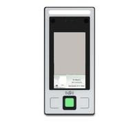 Horloge de pointage, Machine de pointage et de présence à écran Haute définition IPS de 4,3 Pouces avec Empreinte Digitale Simple et contrôle d'accès Dynamique du Visage ABS