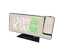 Horloge de Projection de Plafond - Écran Miroir de 7,8 Pouces, Montre numérique à variateur multiniveau, Moniteur de température et d'humidité | Chambres Bureaux Dortoirs Tables de Nuit Zones d'étude