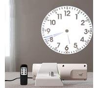 Horloge de Projection, Horloge avec Projecteur Rotatif à 180 °, Luminosité Réglable Pour L'écran Et La Projection, Réveil Pour Chambre, Basculez Facilement Entre Les Cadrans Romains,Blanc