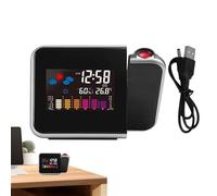 Horloge de projection - horloge numérique avec écran LED, température intérieure et extérieure | station météo sans fil, projection réglable, fonction Snooze, écran rétro-éclairé pour Came