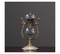 Horloge de Sable, Sablier en métal Rotatif à 360°, décoratif et Multicolore, 15/30 Minutes(Bronze Black Sand,30 Minutes)