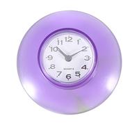 Horloge de Salle de Bain avec Ventouses - Pendule Murale pour Douche à Accrocher, Étanche(Violet)