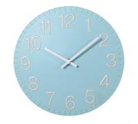 Horloge de salon avec police de jardin - Lumière de luxe créative - Effet 3D unique - Pour intérieur et extérieur - Bleu 2