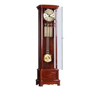 Horloge de sol en acajou vertical de style européen mécanique pour le salon, design nordique simple