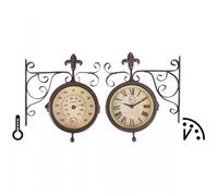 Esschert Design – Horloge extérieure avec thermomètre